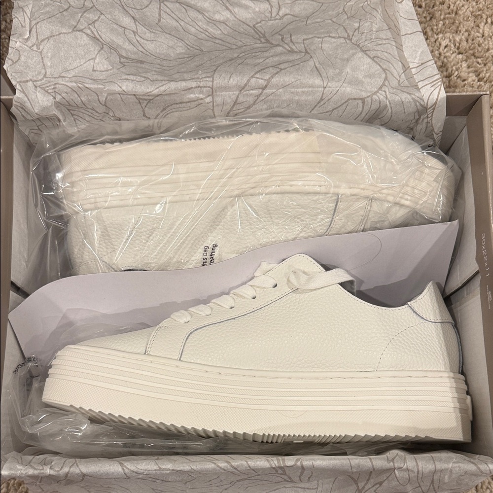 Crown Vintage Cream Platform Sneakers